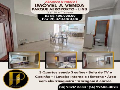 Casa para Venda, em Lins, bairro Parque Aeroporto, 3 dormitrios, 3 sutes