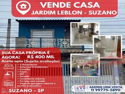 Casas 2 Quartos para Venda, em Suzano, bairro Jardim Leblon, 2 dormitrios, 2 banheiros, 4 vagas