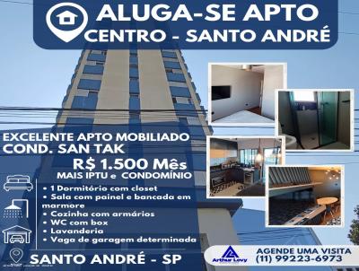 Apartamento para Locao, em Santo Andr, bairro Casa Branca, 1 dormitrio, 1 banheiro, 1 vaga