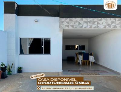 Casa para Venda, em Guanambi, bairro RENASCER 1, 2 dormitrios, 2 banheiros, 1 sute, 3 vagas