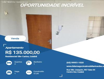 Apartamento para Venda, em Cuiab, bairro Residencial So Carlos, 2 dormitrios, 1 banheiro, 1 vaga