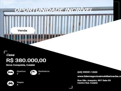 Casa em Condomnio para Venda, em Cuiab, bairro Nova Conquista, 2 dormitrios, 2 banheiros, 4 vagas