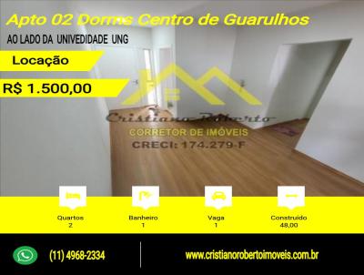 Apartamento para Locao, em Guarulhos, bairro Centro, 2 dormitrios, 1 banheiro, 1 vaga