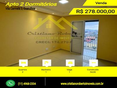 Apartamento para Venda, em Guarulhos, bairro Vila Carmela 3, 2 dormitrios, 1 banheiro, 1 vaga