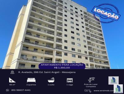 Apartamento para Locao, em Fortaleza, bairro Messejana, 3 dormitrios, 2 banheiros, 1 sute, 1 vaga