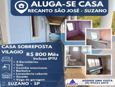 Casas 2 Quartos para Locao, em Suzano, bairro Recanto So Jos, 2 dormitrios, 1 banheiro, 1 vaga