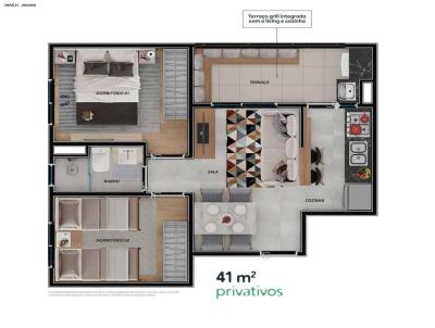 Apartamento para Venda, em Cotia, bairro Jardim da Glria, 2 dormitrios, 1 banheiro, 1 vaga