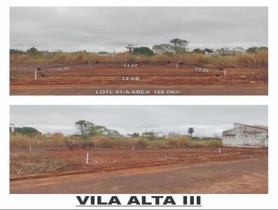 Terreno para Venda, em Tangar da Serra, bairro Vila Alta 3