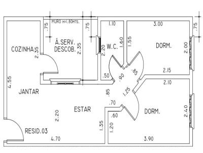 Apartamento sem Condomnio para Venda, em Santo Andr, bairro Vila Prncipe de Gales, 2 dormitrios, 1 banheiro, 1 vaga