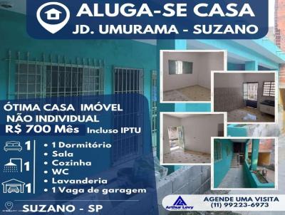 Casa para Locao, em Suzano, bairro Parque Umuarama, 1 dormitrio, 1 banheiro, 1 vaga