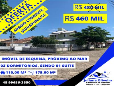 Casa para Venda, em Jaguaruna, bairro BALNERIO ARROIO CORRENTE, 3 dormitrios, 3 banheiros, 1 sute, 1 vaga