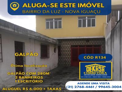 Galpo para Locao, em Nova Iguau, bairro Bairro da Luz, 1 banheiro, 2 vagas