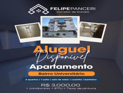 Apartamento para Locao, em , bairro Universitrio, 2 dormitrios, 1 banheiro, 1 sute