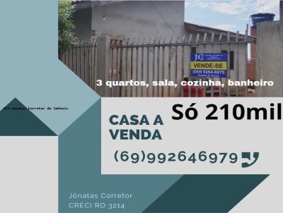 Casa para Venda, em Cerejeiras, bairro Alvorada, 3 dormitrios, 1 banheiro