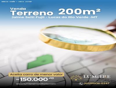 Terreno para Venda, em Lucas do Rio Verde, bairro Jaime Seiti Fujii