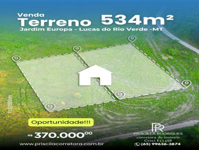 Terreno para Venda, em Lucas do Rio Verde, bairro Jardim Europa