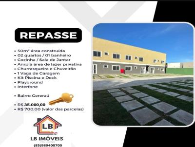 Apartamento para Venda, em Itaitinga, bairro Repasse/Itaitinga, 2 dormitrios, 1 banheiro, 1 vaga