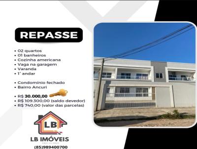 Apartamento para Venda, em , bairro Repasse/Ancuri, 2 dormitrios, 1 banheiro, 1 vaga