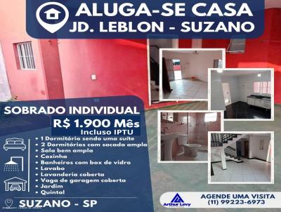 Sobrado para Locao, em Suzano, bairro Jardim Leblon, 3 dormitrios, 3 banheiros, 1 sute, 2 vagas