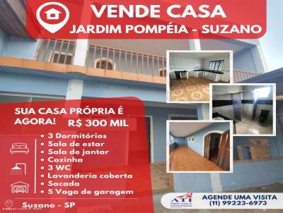 Casa para Venda, em Suzano, bairro Jardim Pompia, 3 dormitrios, 3 banheiros, 5 vagas