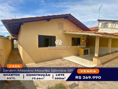 Casa para Venda, em So Joo da Boa Vista, bairro Maestro Mouro, 3 dormitrios, 1 banheiro, 1 vaga