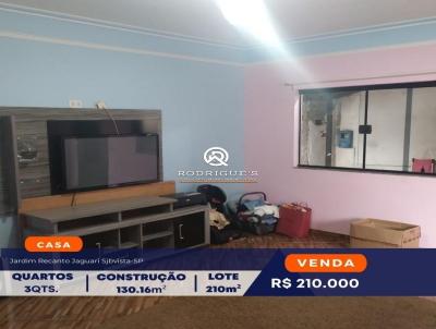 Casa para Venda, em So Joo da Boa Vista, bairro Jardim Recanto Jaguari, 3 dormitrios, 1 banheiro, 2 vagas