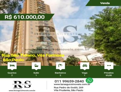 Apartamento 2 Quartos para Venda, em So Paulo, bairro Vila Formosa, 2 dormitrios, 2 banheiros, 1 sute, 1 vaga