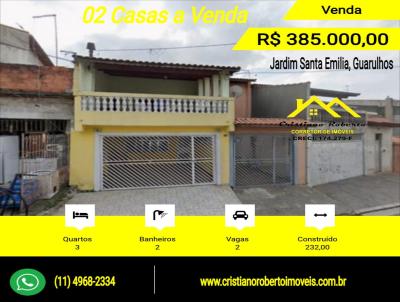 Casa para Venda, em Guarulhos, bairro Jardim Santa Emilia, 3 dormitrios, 2 banheiros, 2 vagas