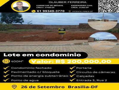 Lote em Condomnio Fechado para Venda, em RA III Taguatinga, bairro COLNIA AGRICOLA 26 DE SETEMBRO