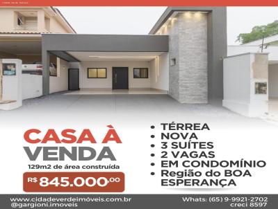 Casa em Condomnio para Venda, em Cuiab, bairro Santa Cruz, 3 dormitrios, 4 banheiros, 3 sutes, 2 vagas