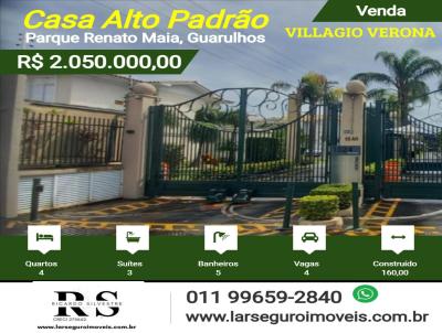 Casa Alto Padro para Venda, em Guarulhos, bairro Parque Renato Maia, 4 dormitrios, 5 banheiros, 3 sutes, 4 vagas