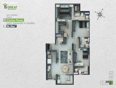 Apartamento para Venda, em Goinia, bairro Parque Amaznia, 3 dormitrios, 4 banheiros, 3 sutes, 2 vagas