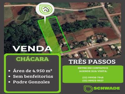 Chcara para Venda, em Trs Passos, bairro PADRE GONZALES