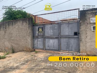 Casa para Venda, em Paulnia, bairro Bom Retiro, 2 dormitrios, 1 banheiro, 4 vagas