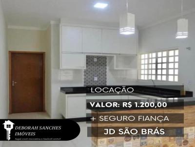 Casa para Locao, em Birigui, bairro Jardim So Braz, 2 dormitrios, 1 banheiro, 1 vaga