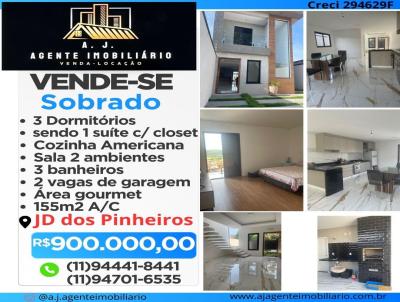 Sobrado para Venda, em Atibaia, bairro jardim dos Pinheiros, 3 dormitrios, 3 banheiros, 1 sute