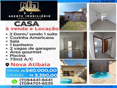 Casa para Locao, em Atibaia, bairro Nova Cerejeira, 2 dormitrios, 1 banheiro, 1 sute, 2 vagas
