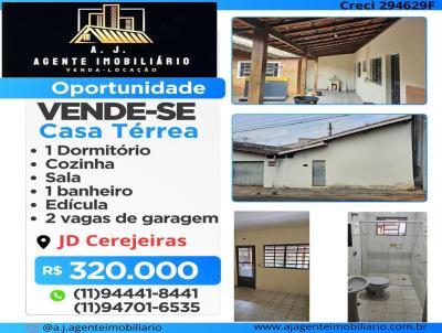 Casa Trrea para Venda, em Atibaia, bairro jardim cerejeiras, 1 dormitrio, 1 banheiro, 2 vagas