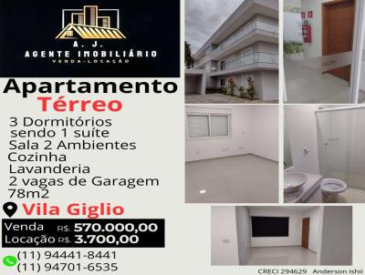 Apartamento Trreo para Venda, em Atibaia, bairro Villa Giglio, 3 dormitrios, 1 banheiro, 1 sute, 2 vagas
