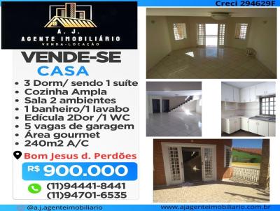 Casa Trrea para Venda, em Bom Jesus dos Perdes, bairro Jardim Real, 3 dormitrios, 1 banheiro, 1 sute, 5 vagas