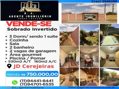 Casa para Venda, em Atibaia, bairro Jardim das Cerejeiras, 3 dormitrios, 2 banheiros, 1 sute, 2 vagas