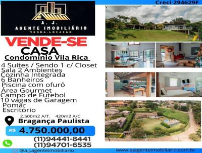 Casa em Condomnio para Venda, em Bragana Paulista, bairro Pinheirais, 4 dormitrios, 6 banheiros, 4 sutes, 10 vagas
