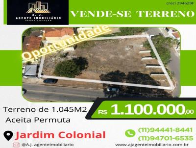 Terreno para Venda, em Atibaia, bairro jardim Colonial