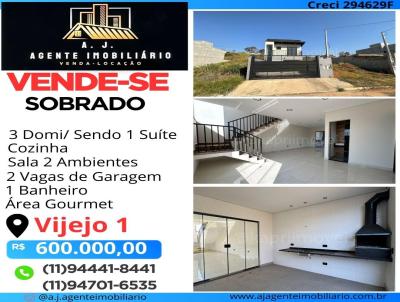 Sobrado para Venda, em Atibaia, bairro Vivejo 1, 3 dormitrios, 2 banheiros, 1 sute, 2 vagas