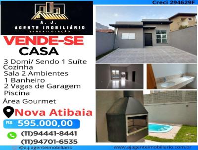 Casa para Venda, em Atibaia, bairro Nova Atibaia, 3 dormitrios, 1 banheiro, 1 sute, 2 vagas