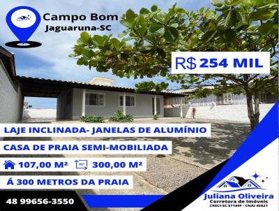 Casa na Praia para Venda, em Jaguaruna, bairro BALNERIO CAMPO BOM, 2 dormitrios, 1 banheiro, 1 vaga