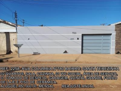 Casa para Locao, em Araguari, bairro SANTA TEREZINHA