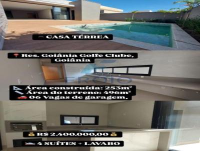 Casa em Condomnio para Venda, em Goinia, bairro Residencial Goinia Golfe Clube, 4 dormitrios, 1 banheiro, 4 sutes, 6 vagas