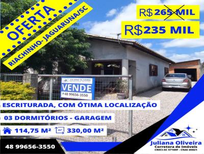 Casa para Venda, em Jaguaruna, bairro RIACHINHO, 3 dormitrios, 1 banheiro, 1 vaga