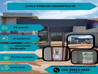 Casa para Venda, em Lidianpolis, bairro loteamento bertipaglia, 2 dormitrios, 2 banheiros, 1 sute, 2 vagas